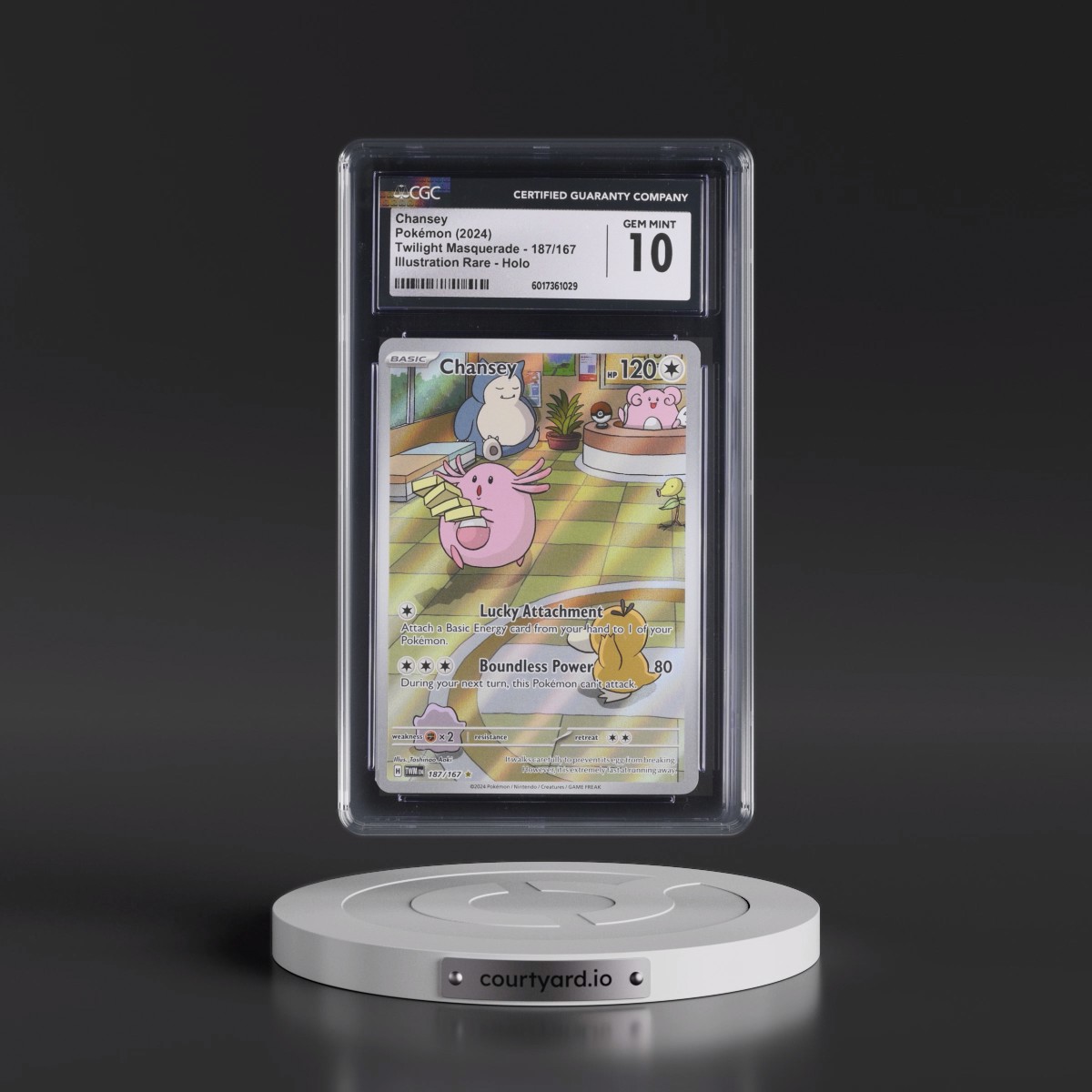 2024 Twilight Masquerade - TWM EN #187/167 Chansey - Illustration Rare Holo (CGC 10 GEM MINT)