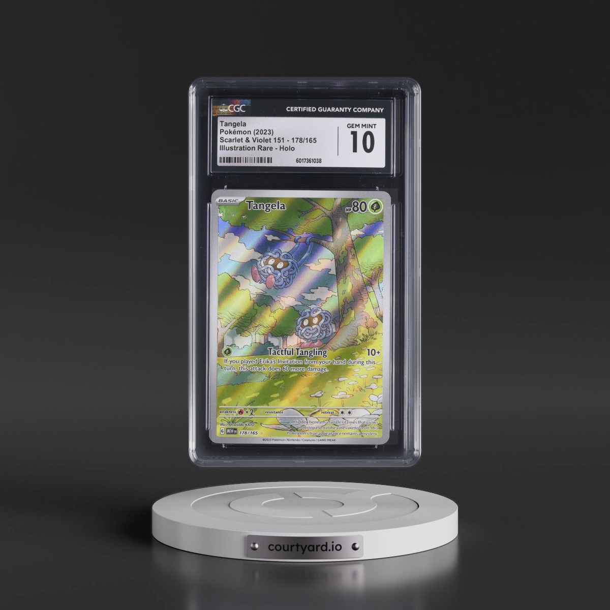 2023 Scarlet & Violet 151 - MEW EN #178/165 Tangela - Illustration Rare Holo (CGC 10 GEM MINT)
