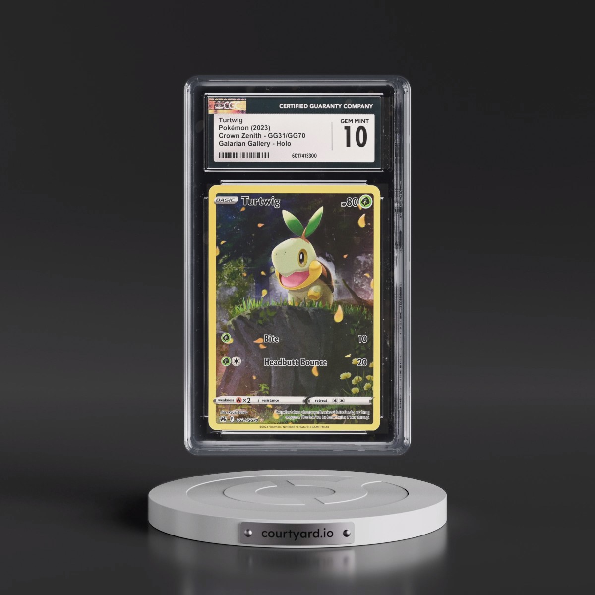 2023 Crown Zenith #GG31/GG70 Turtwig - Galarian Gallery Holo (CGC 10 GEM MINT)