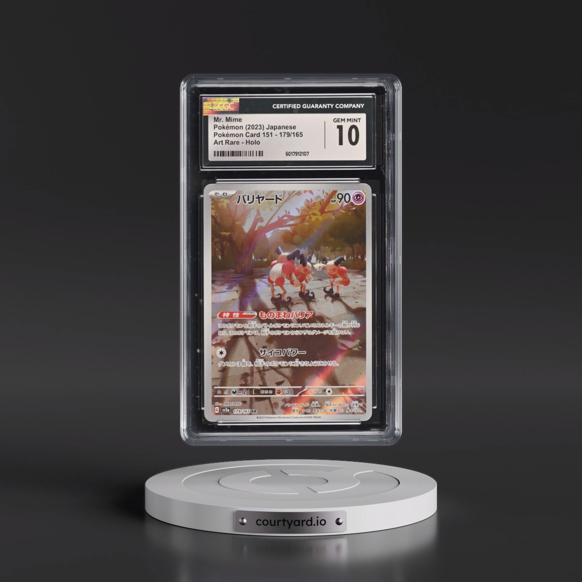 2023 Pokémon Card 151 #179/165 Mr. Mime - Art Rare Holo (CGC 10 GEM MINT)