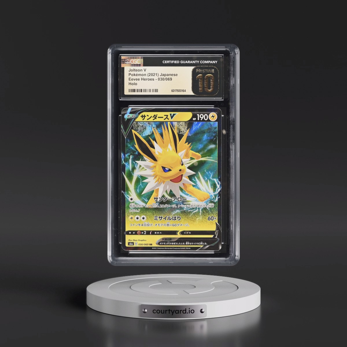 2021 Eevee Heroes #030/069 Jolteon V - Holo (CGC 10 PRISTINE)