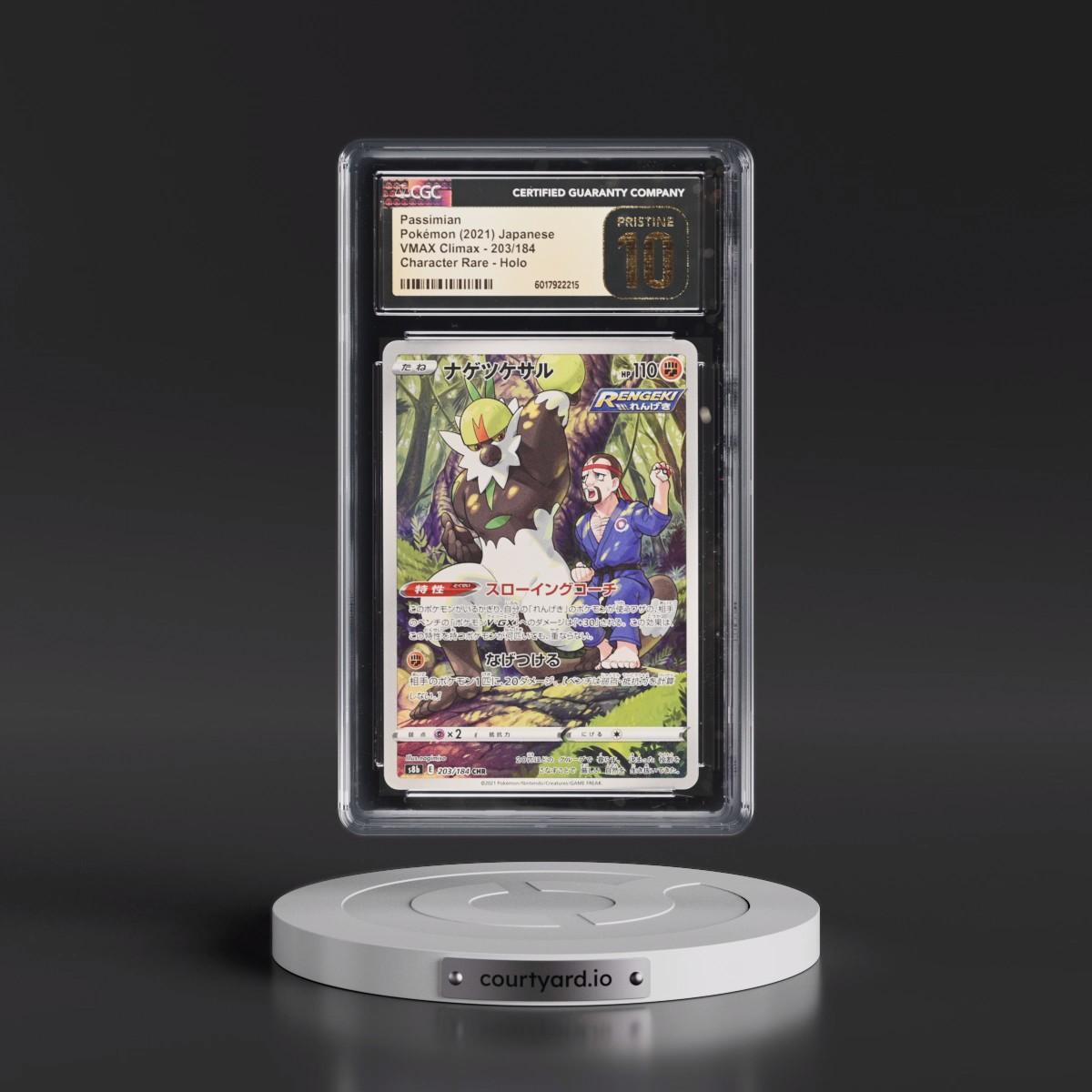 2021 VMAX Climax #203/184 Passimian - Character Rare Holo (CGC 10 PRISTINE)