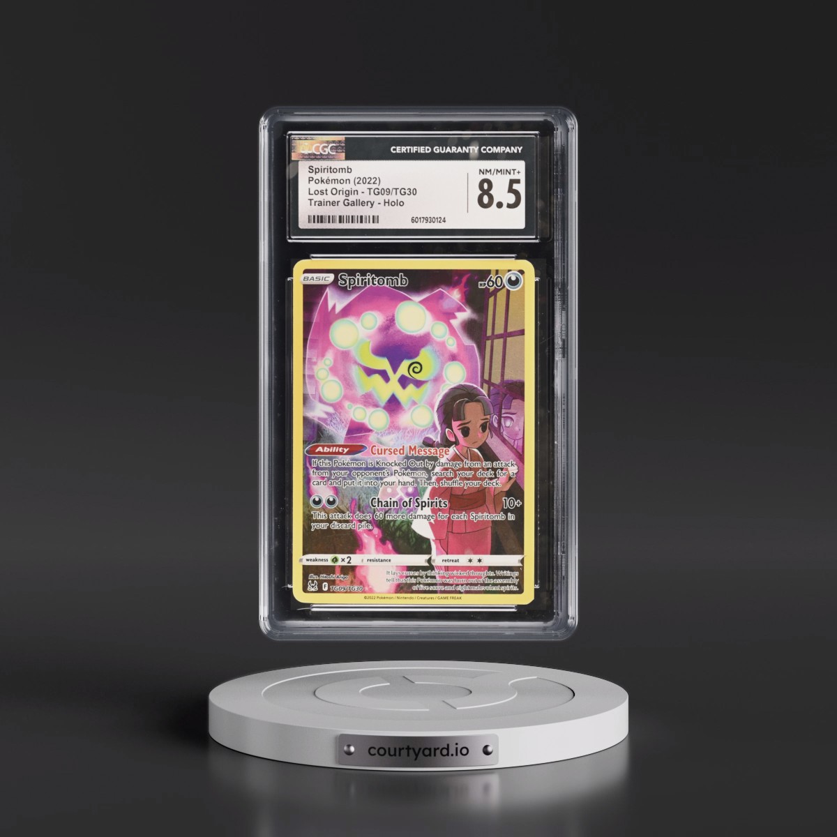 2022 Lost Origin #TG09/TG30 Spiritomb - Trainer Gallery Holo (CGC 8.5 NM-MT+)
