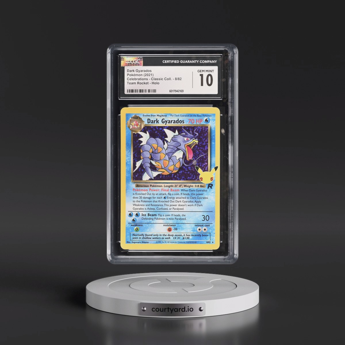 2021 Celebrations - Classic Collection #8/82 Dark Gyarados - Team Rocket Holo (CGC 10 GEM MINT)