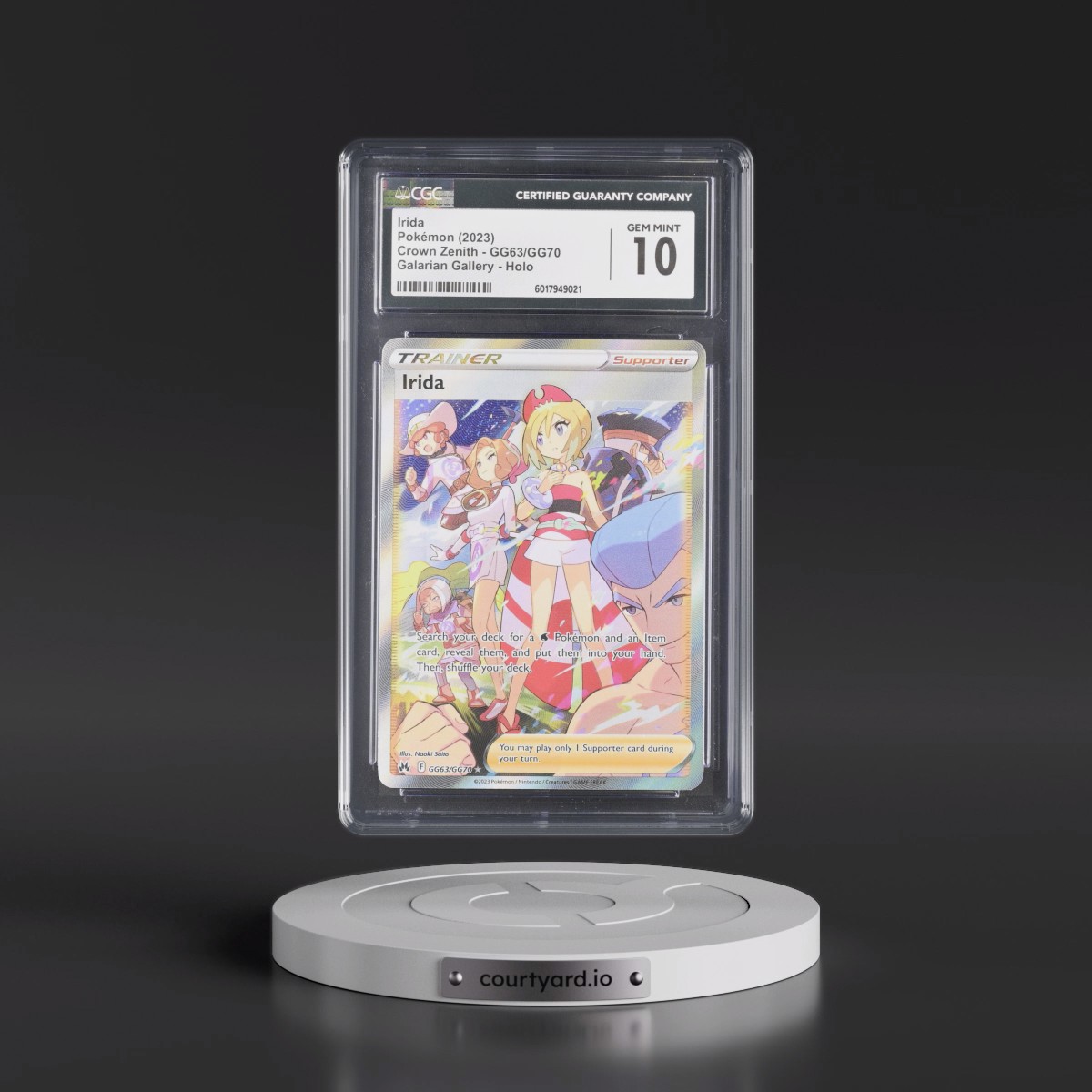 2023 Crown Zenith #GG63/GG70 Irida - Galarian Gallery Holo (CGC 10 GEM MINT)
