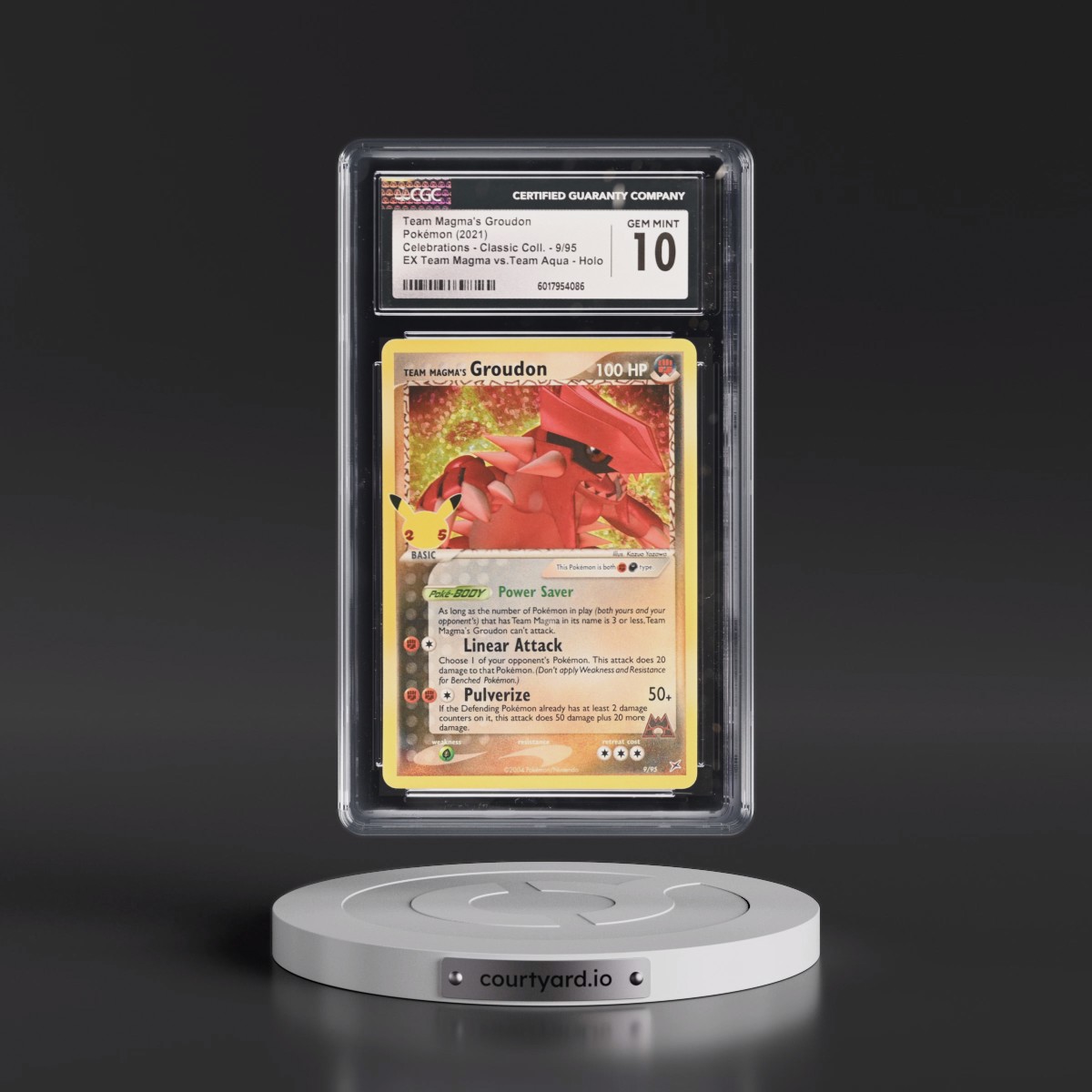 2021 Celebrations - Classic Collection #9/95 Team Magma's Groudon - EX Team Magma vs.Team Aqua Holo (CGC 10 GEM MINT)