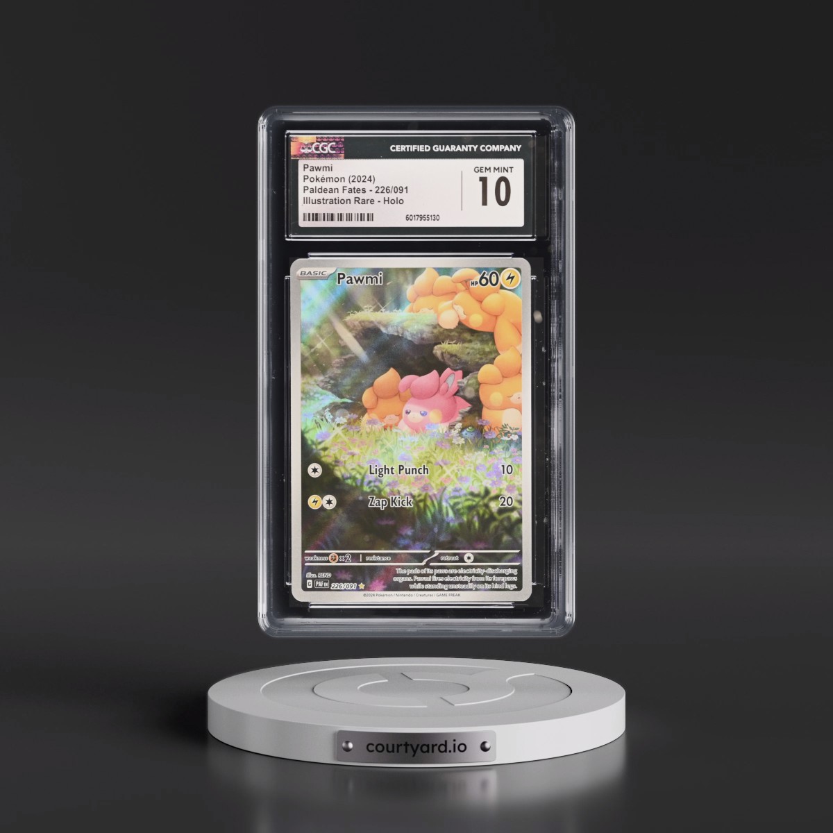 2024 Paldean Fates - PAF EN #226/091 Pawmi - Illustration Rare Holo (CGC 10 GEM MINT)