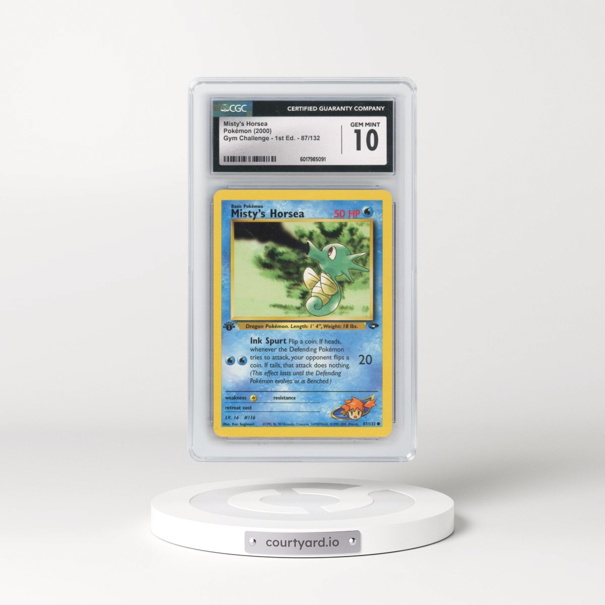 2000 Gym Challenge #87/132 Misty's Horsea - 1st Edition 1st Edition (CGC 10 GEM MINT)