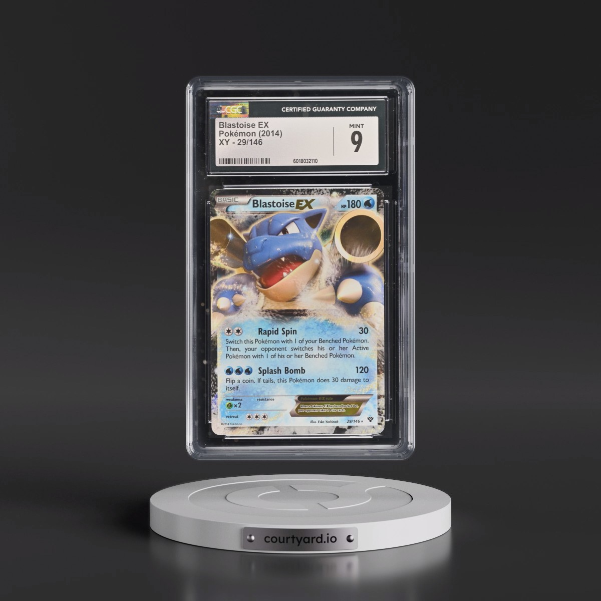 2014 XY #29/146 Blastoise EX - (Not Sheen Holo. Holo Lines are Vertical) Holo (CGC 9 MINT)
