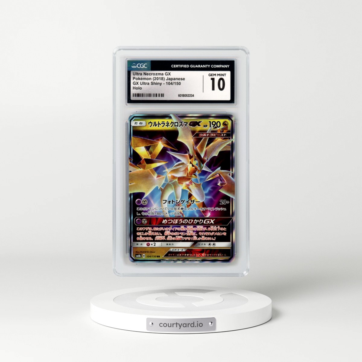 2018 GX Ultra Shiny #104/150 Ultra Necrozma GX - Holo (CGC 10 GEM MINT)