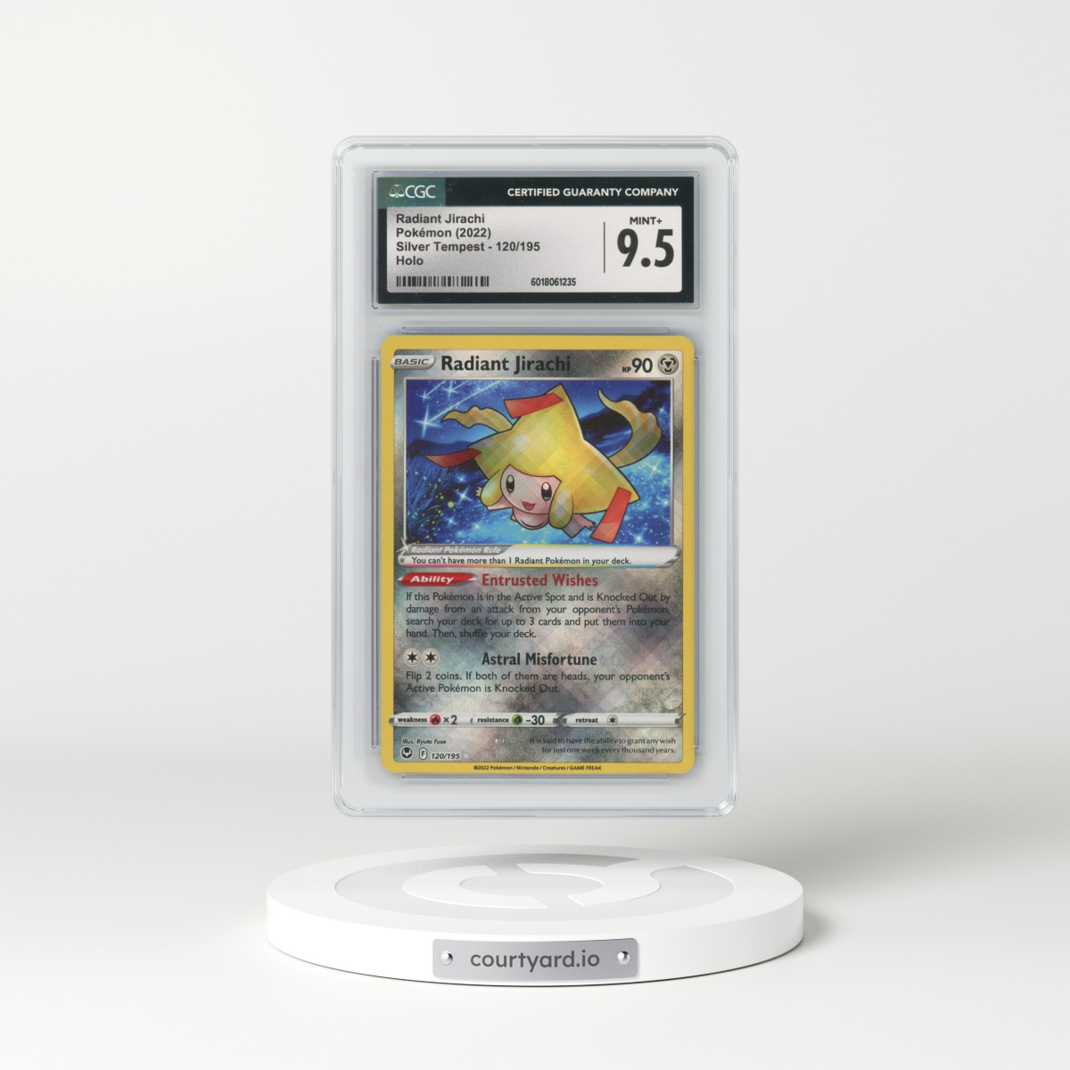 2022 Silver Tempest #120/195 Radiant Jirachi - Holo (CGC 9.5 MINT+)