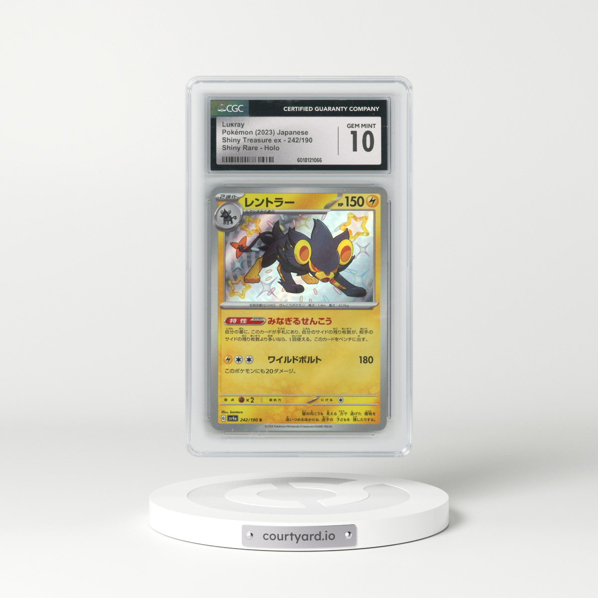2023 Shiny Treasure ex #242/190 Luxray (CGC 10 GEM MINT)