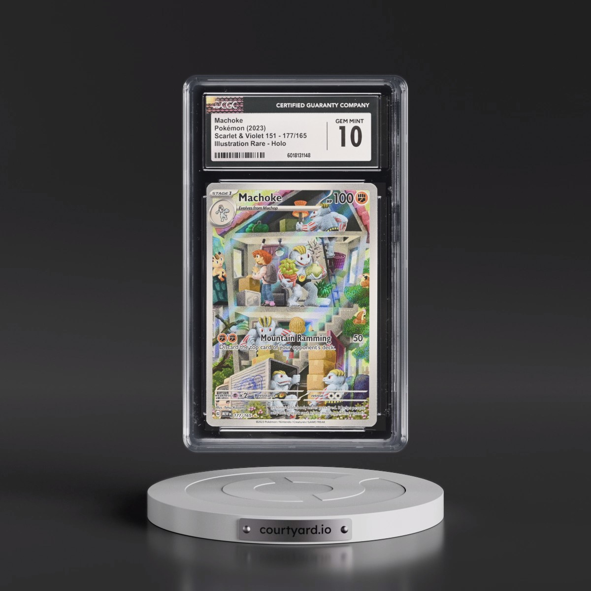 2023 Scarlet & Violet 151 - MEW EN Machoke - Illustration Rare Holo #177/165 CGC 10