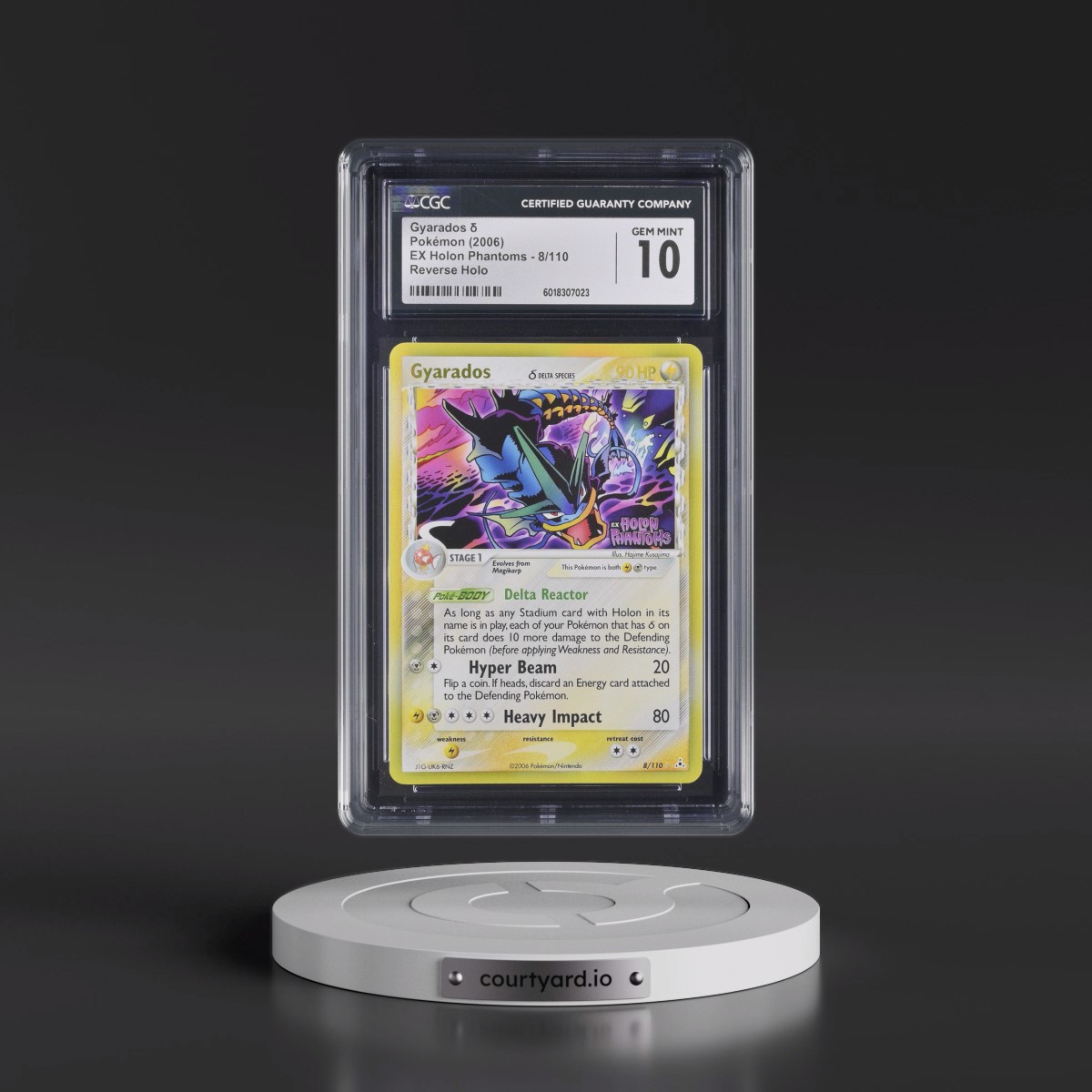 2006 Pokémon EX Holon Phantoms #8 Gyarados - Reverse Foil (CGC 10 GEM MINT)