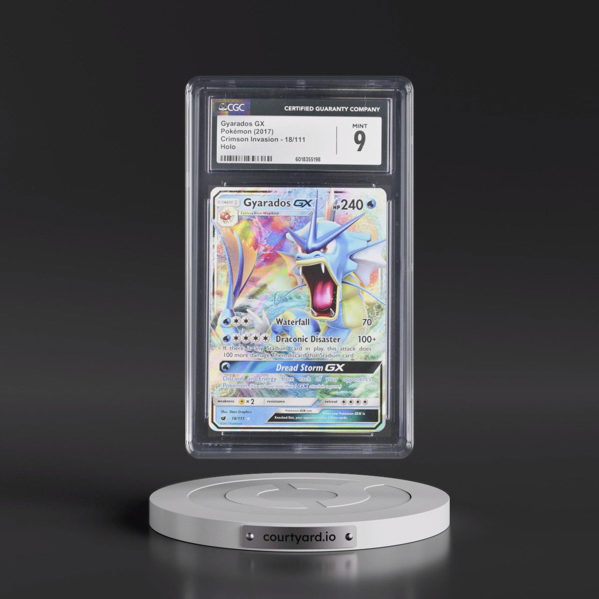 2017 Crimson Invasion #18/111 Gyarados GX - Holo (CGC 9 MINT)