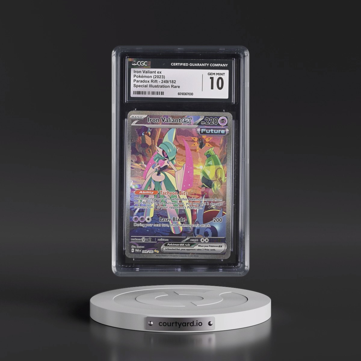 2023 Paradox Rift - PAR EN #249/182 Iron Valiant ex - Special Illustration Rare (Holo) (CGC 10 GEM MINT)