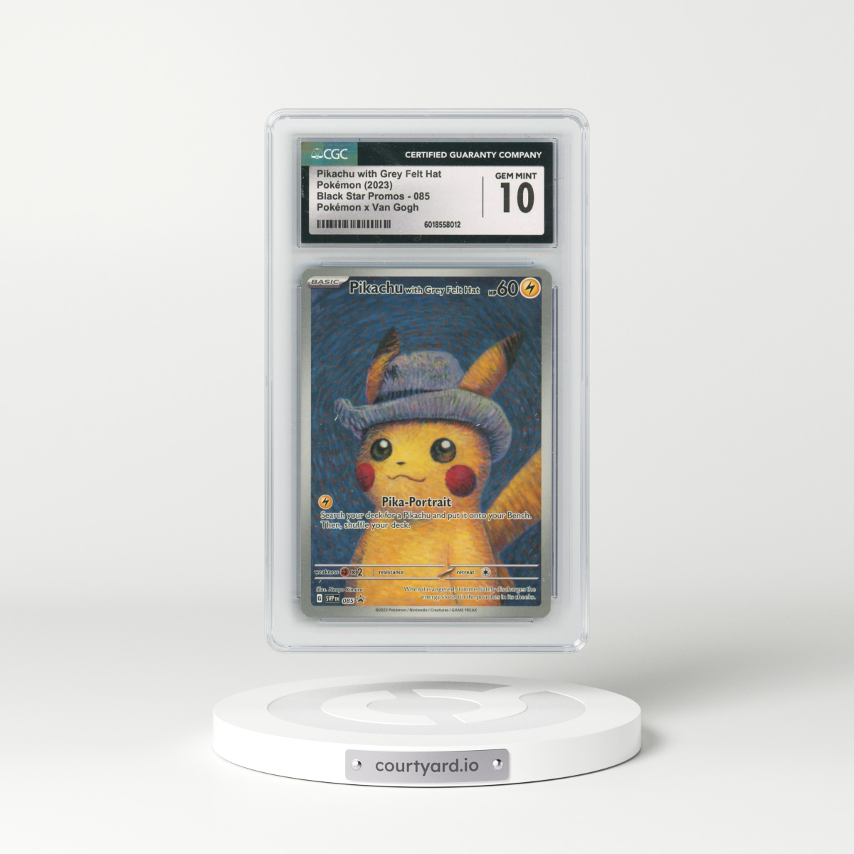 2023 Black Star Promos - Scarlet & Violet SVP EN #085 Pikachu with Grey Felt Hat - Pokémon x Van Gogh (CGC 10 GEM MINT)