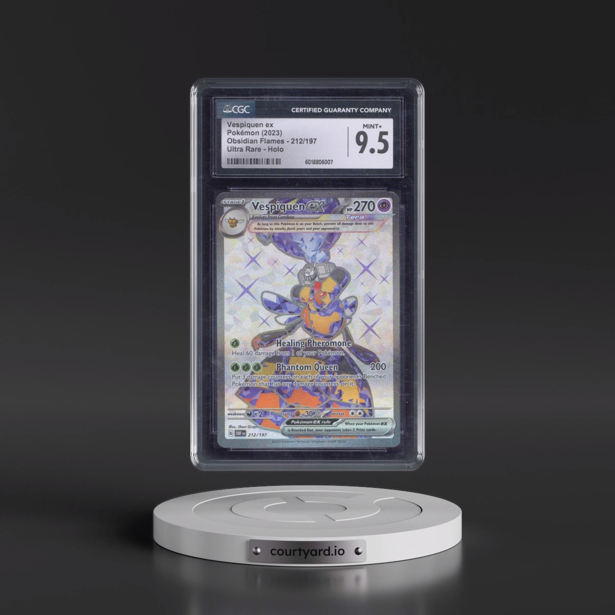 2023 Obsidian Flames - OBF EN #212/197 Vespiquen ex - Ultra Rare Holo (CGC 9.5 MINT+)
