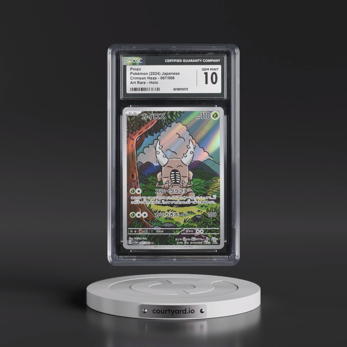 2024 Crimson Haze #067/066 Pinsir - Art Rare Holo (CGC 10 GEM MINT)