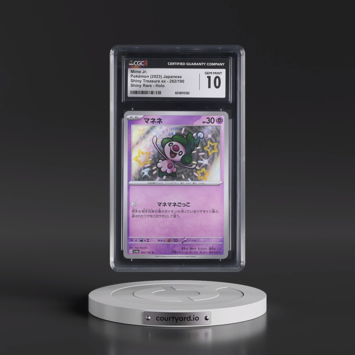 2023 Shiny Treasure ex #262/190 Mime Jr. - Shiny Rare Holo (CGC 10 GEM MINT)