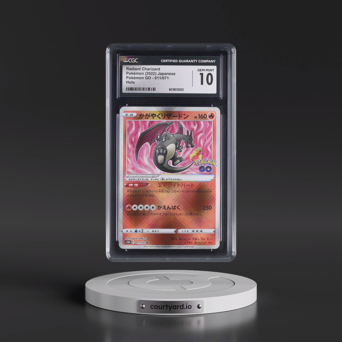 2022 Pokémon GO #011/071 Radiant Charizard - Holo (CGC 10 GEM MINT)