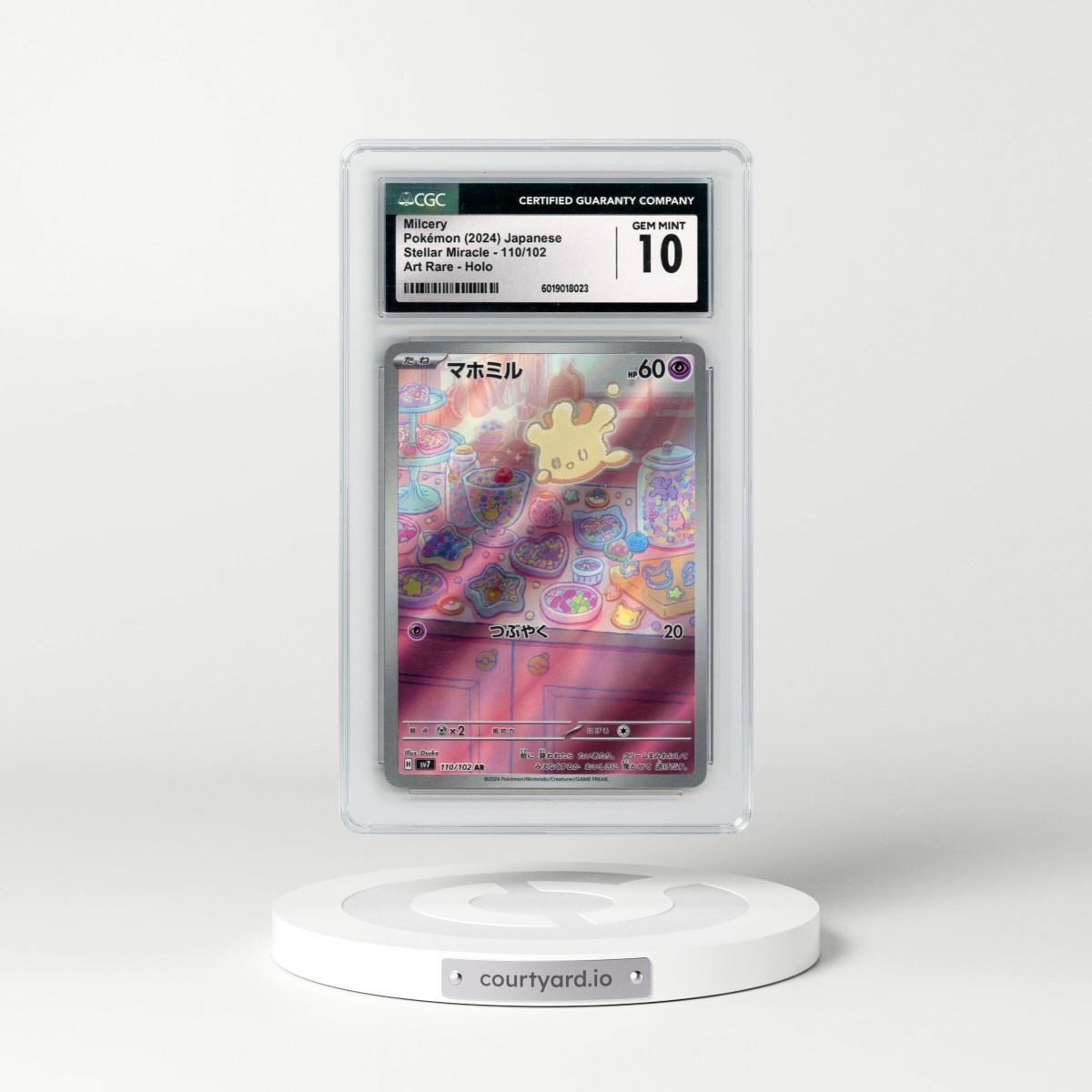 2024 Stellar Miracle #110/102 Milcery - Art Rare Holo (CGC 10 GEM MINT)