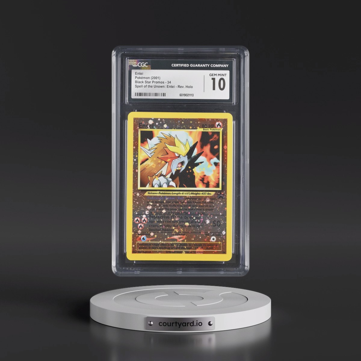 1999 Black Star Promos #34 Entei - Reverse Holo Spell of the Unown: Entei () (CGC 10 GEM MINT)
