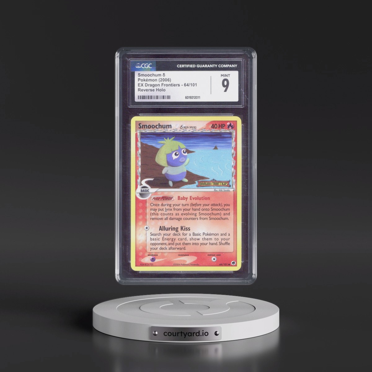 2006 EX Dragon Frontiers #64/101 Smoochum δ - Reverse Holo (CGC 9 MINT)