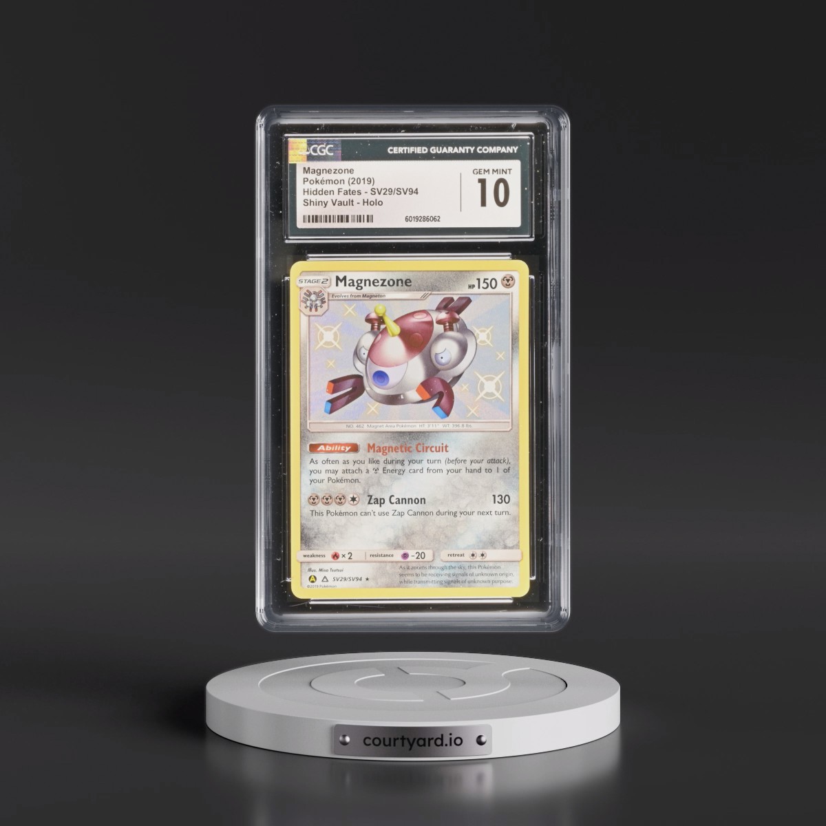 2019 Hidden Fates #SV29/SV94 Magnezone - Shiny Vault Holo (CGC 10 GEM MINT)