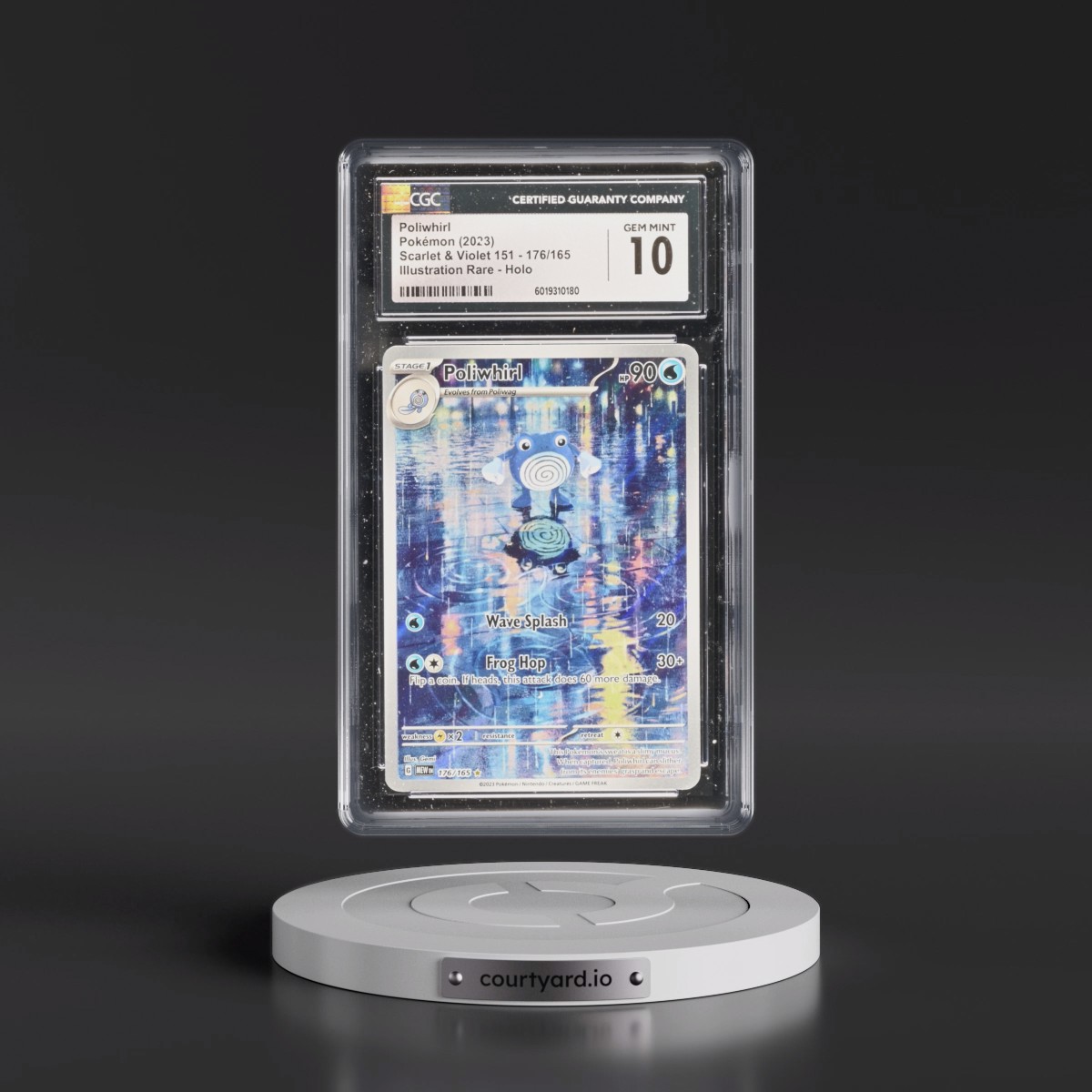2023 Scarlet & Violet 151 - MEW EN #176/165 Poliwhirl - Illustration Rare Holo (CGC 10 GEM MINT)