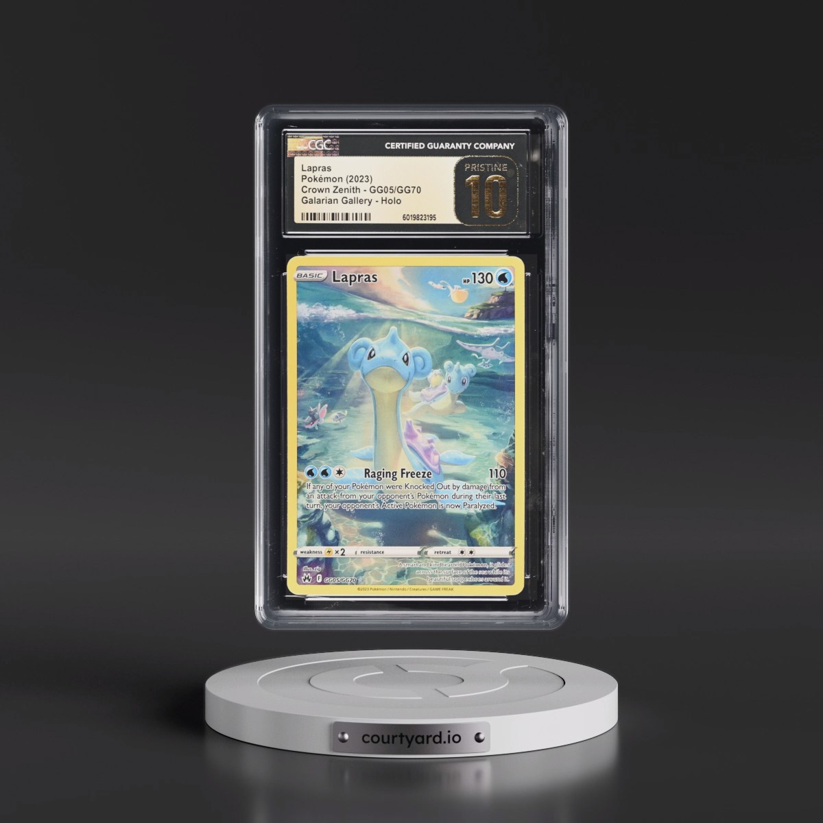 2023 Crown Zenith #GG05/GG70 Lapras - Galarian Gallery Holo (CGC 10 PRISTINE)