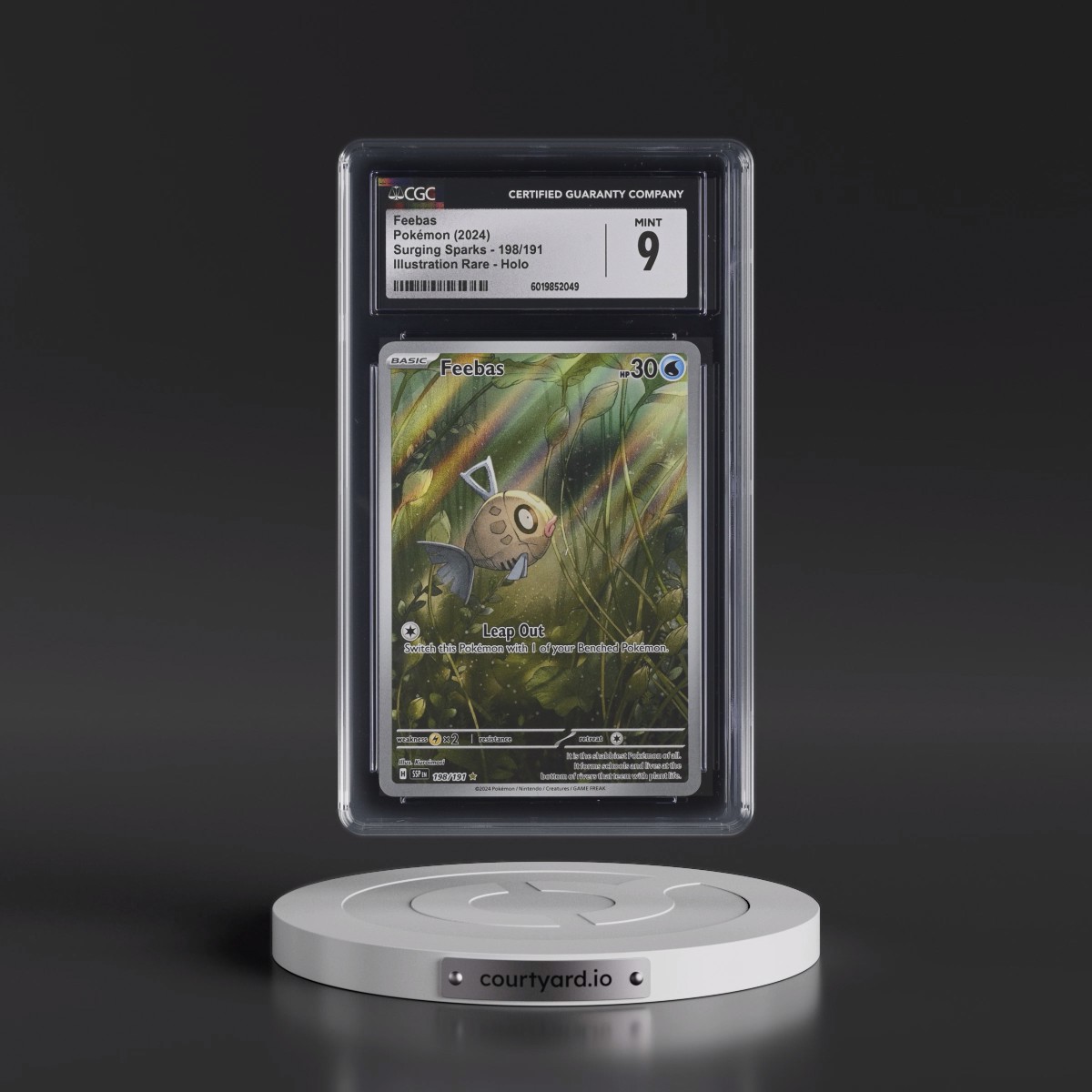 2024 Surging Sparks - SSP EN #198/191 Feebas - Illustration Rare Holo (CGC 9 MINT)
