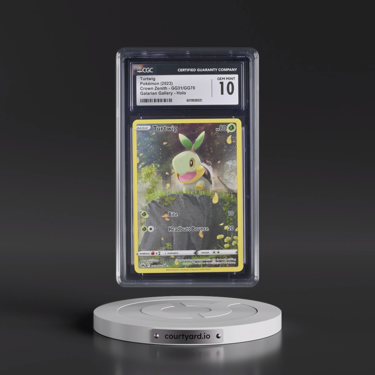 2023 Crown Zenith #GG31/GG70 Turtwig - Galarian Gallery Holo (CGC 10 GEM MINT)