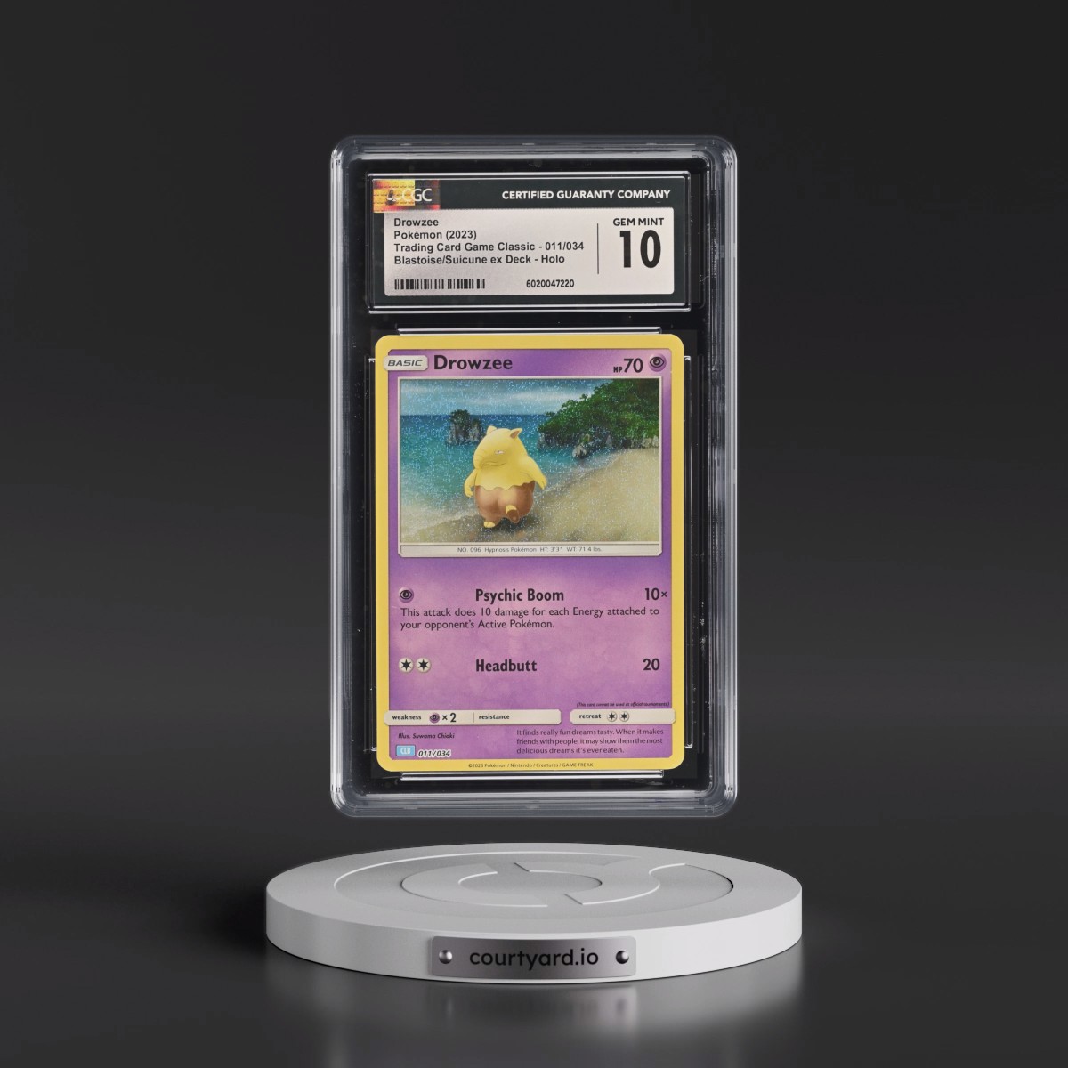 2023 Trading Card Game Classic - CLV, CLC, CLB #011/034 Drowzee - Blastoise & Suicune ex Deck - CLB Holo (CGC 10 GEM MINT)