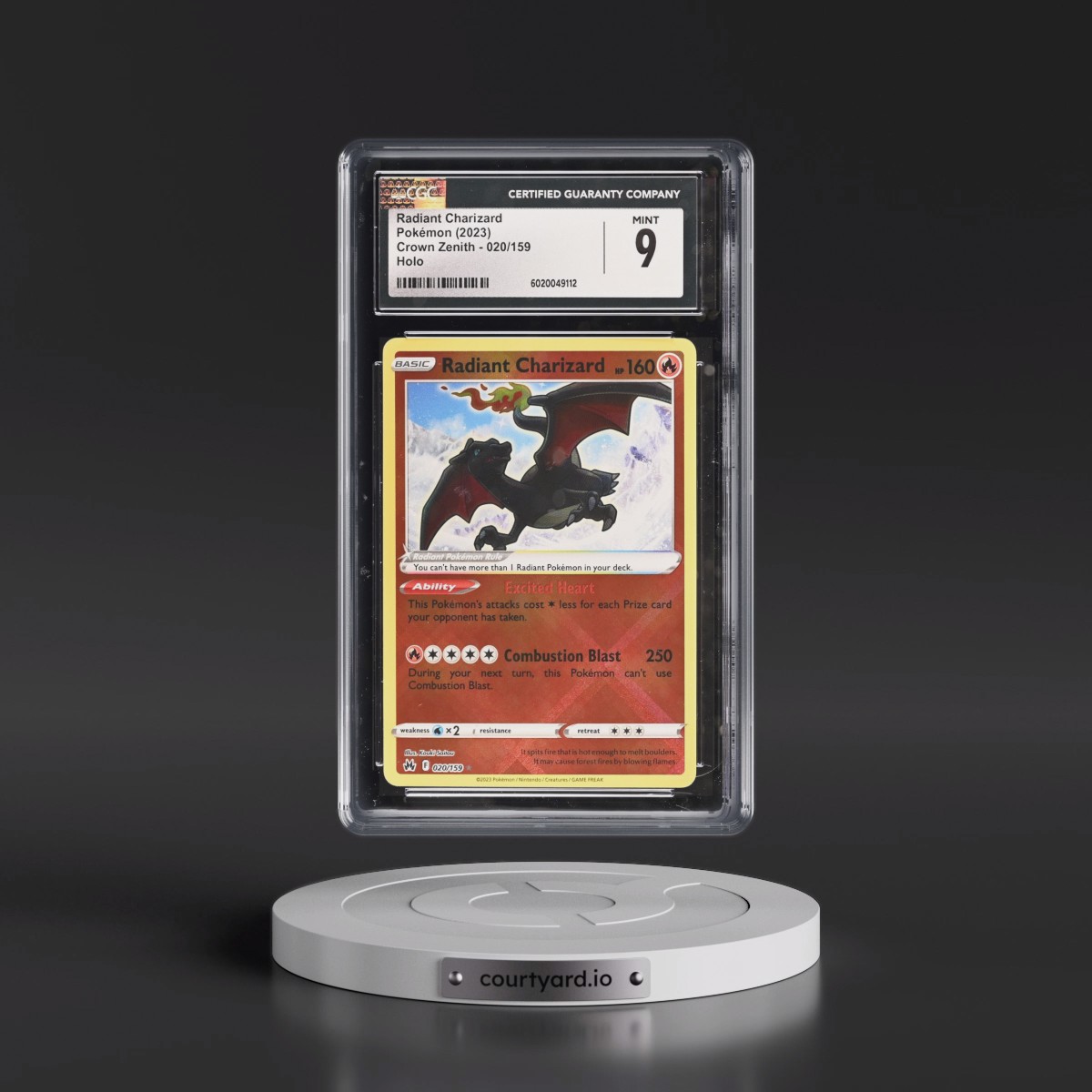 2023 Crown Zenith #020/159 Radiant Charizard - Holo (CGC 9 MINT)