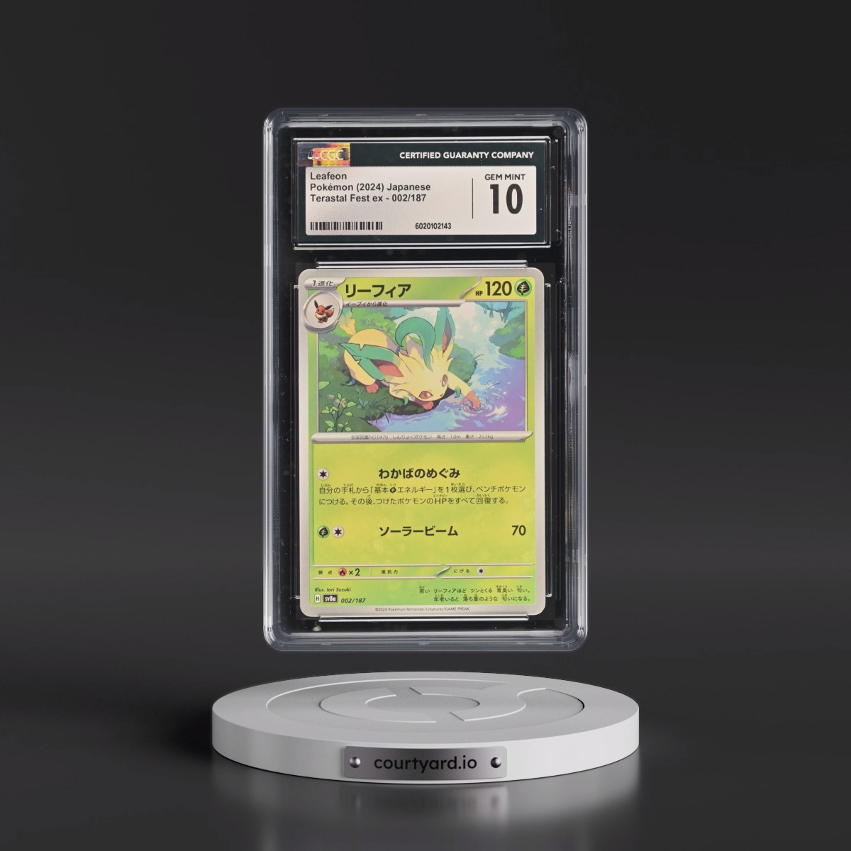 2024 High Class Pack: Terastal Fest ex - sv8a #002/187 Leafeon (CGC 10 GEM MINT)