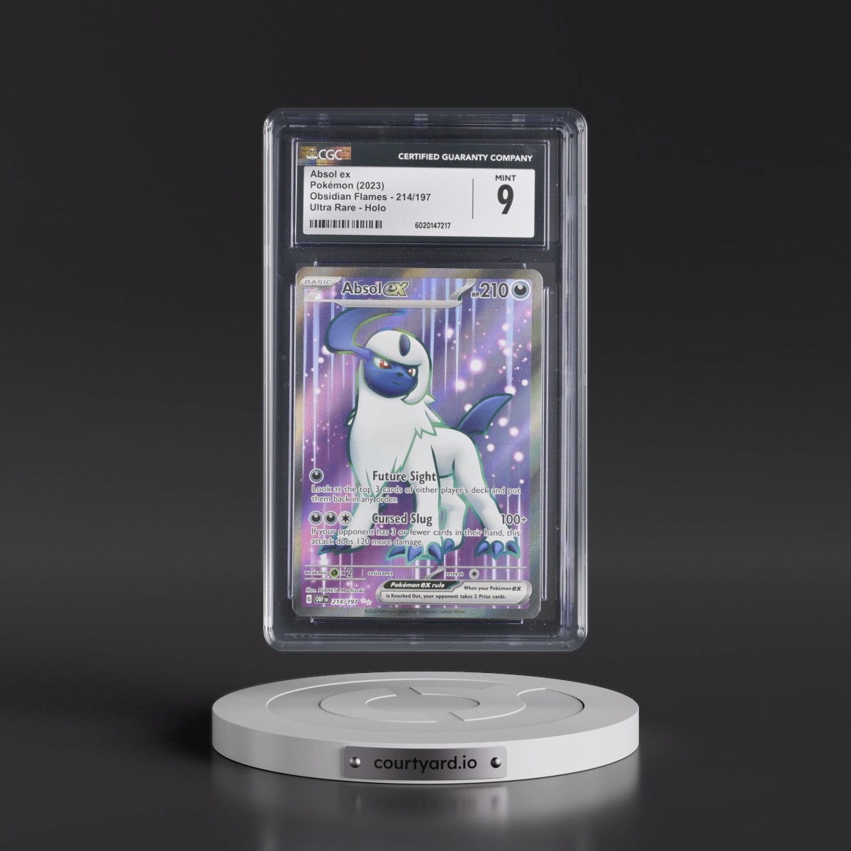 2023 Obsidian Flames - OBF EN Absol ex - Ultra Rare Holo #214/197 CGC 9