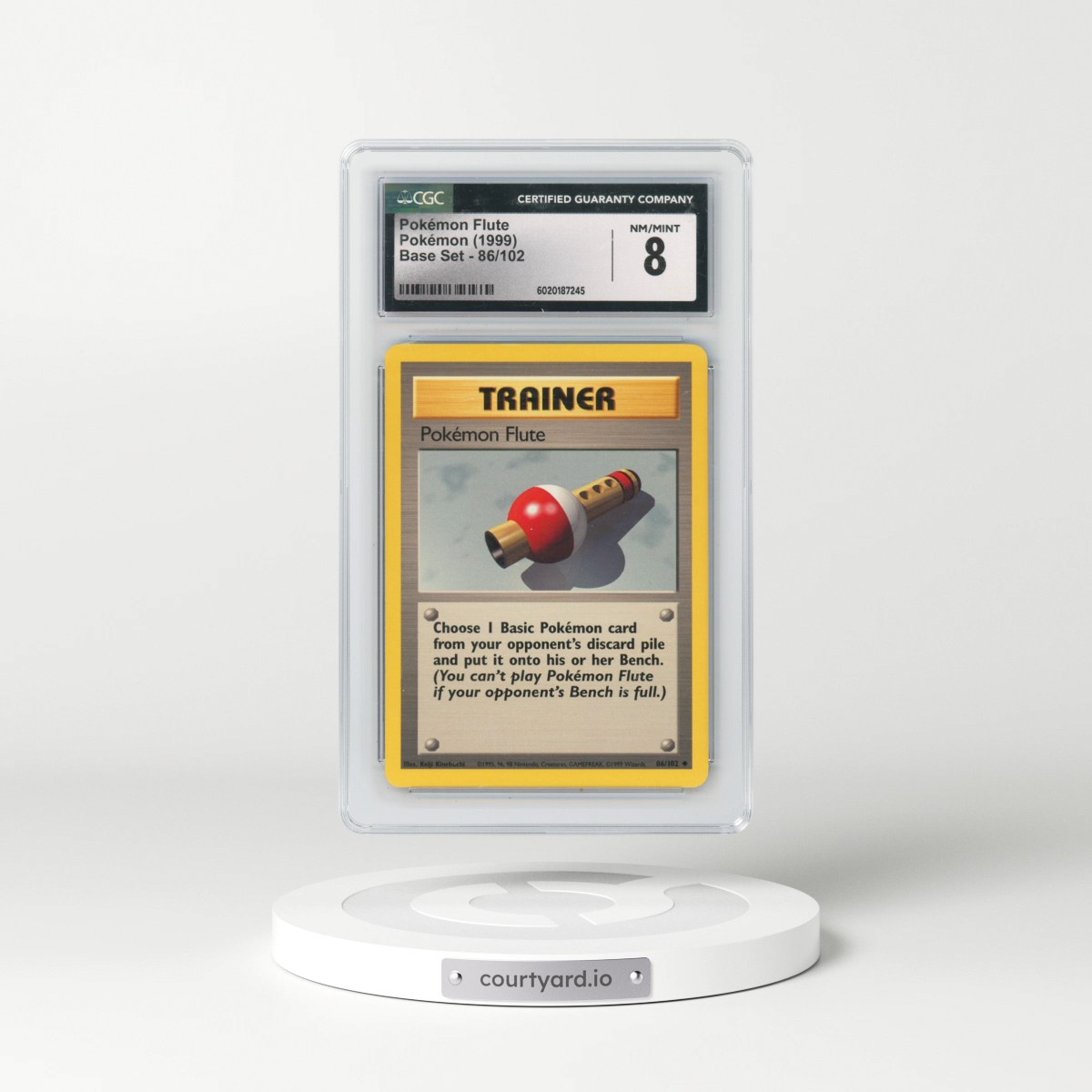 1999 Base Set #86/102 Pokémon Flute (CGC 8 NM-MT)