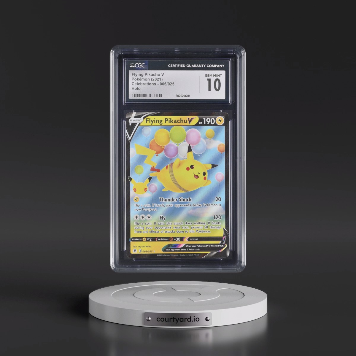 2021 Celebrations #006/025 Flying Pikachu V - Holo (CGC 10 GEM MINT)