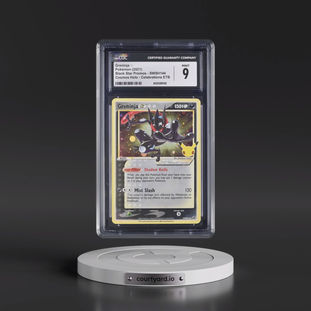 2017 Black Star Promos - Sword & Shield #SWSH144 Greninja â - Celebrations Elite Trainer Box (Cosmos Holo) (CGC 9 MINT)