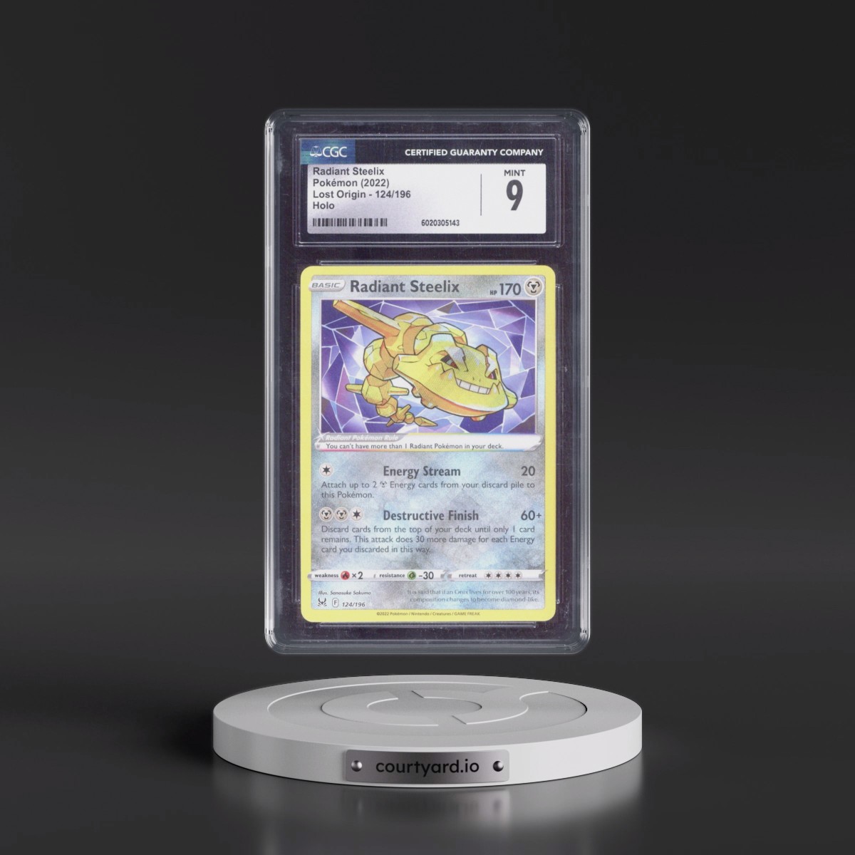 2022 Lost Origin #124/196 Radiant Steelix - Holo (CGC 9 MINT)