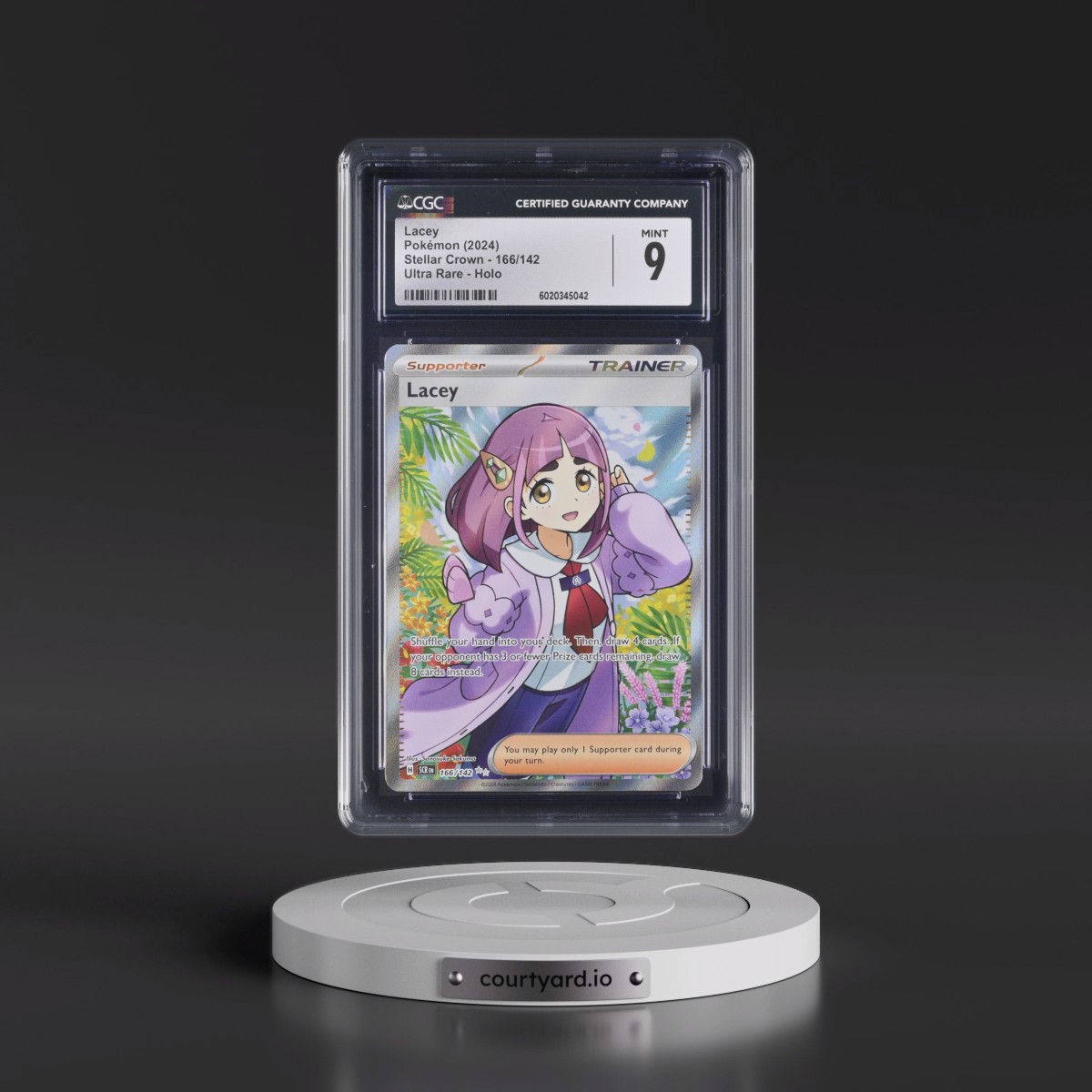 2024 Stellar Crown - SCR EN Lacey - Ultra Rare Holo #166/142 CGC 9