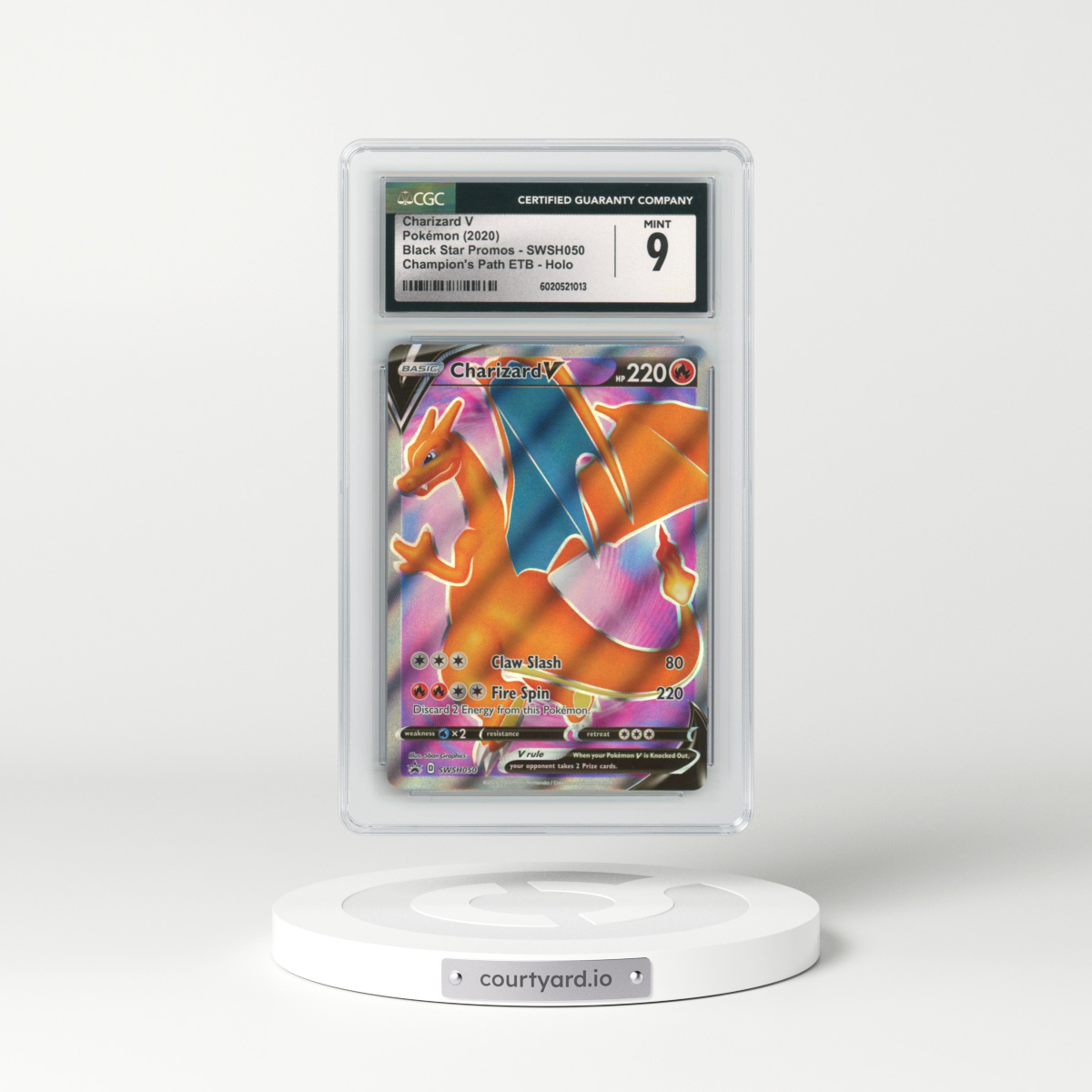 2017 Black Star Promos - Sword & Shield #SWSH050 Charizard V - Holo Champion's Path Elite Trainer Box (CGC 9 MINT)