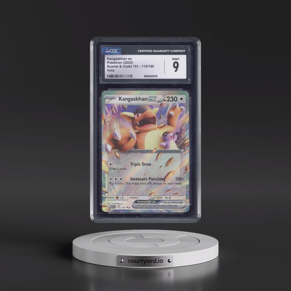 2023 Scarlet & Violet 151 - MEW EN #115/165 Kangaskhan ex - Holo (CGC 9 MINT)