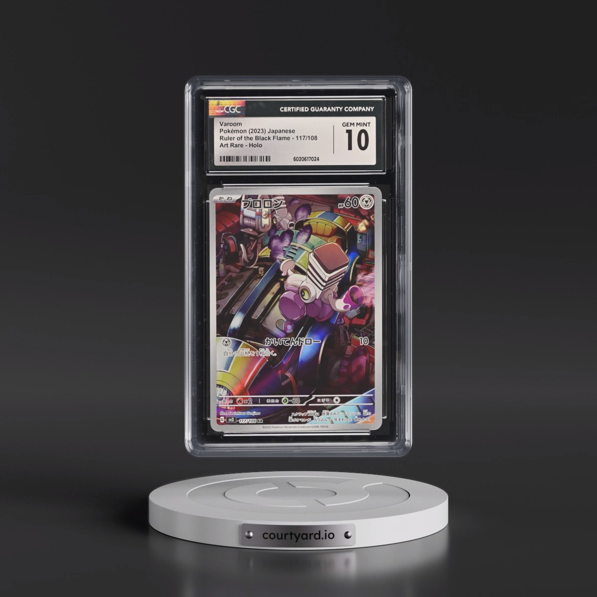2023 Pokémon SV3-Ruler of the Black Flame #117 Varoom - Art Rare (CGC 10 GEM MINT)