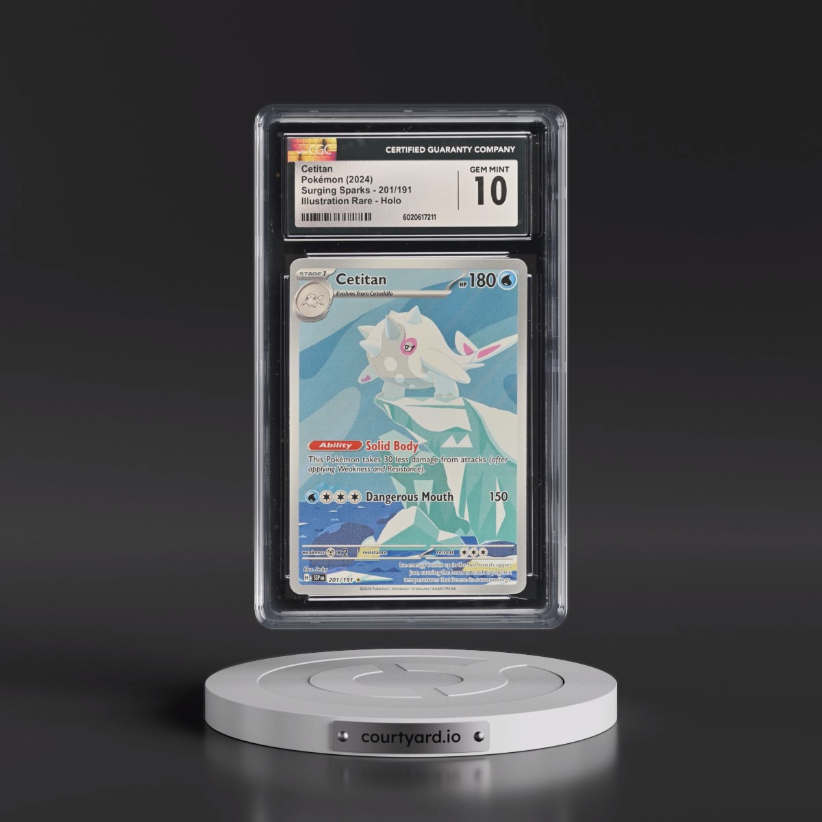 2024 Surging Sparks - SSP EN #201/191 Cetitan - Illustration Rare Holo (CGC 10 GEM MINT)