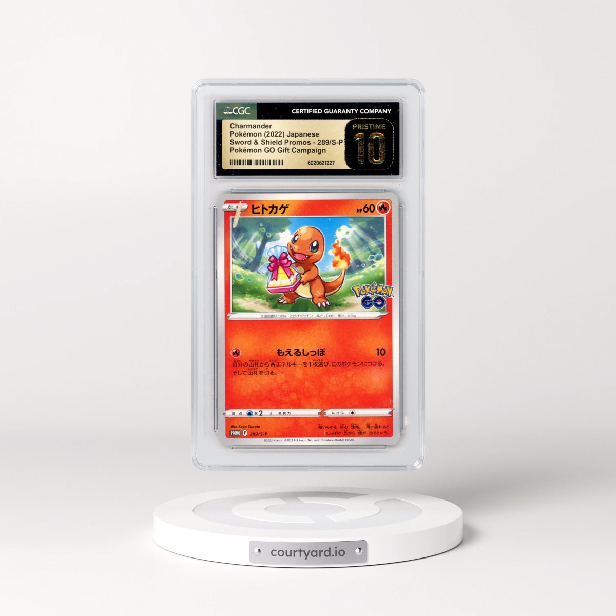 2022 Pokémon S Promo #289 Charmander - Pokemon Go Promo Card Gift Campaign (CGC 10 PRISTINE)