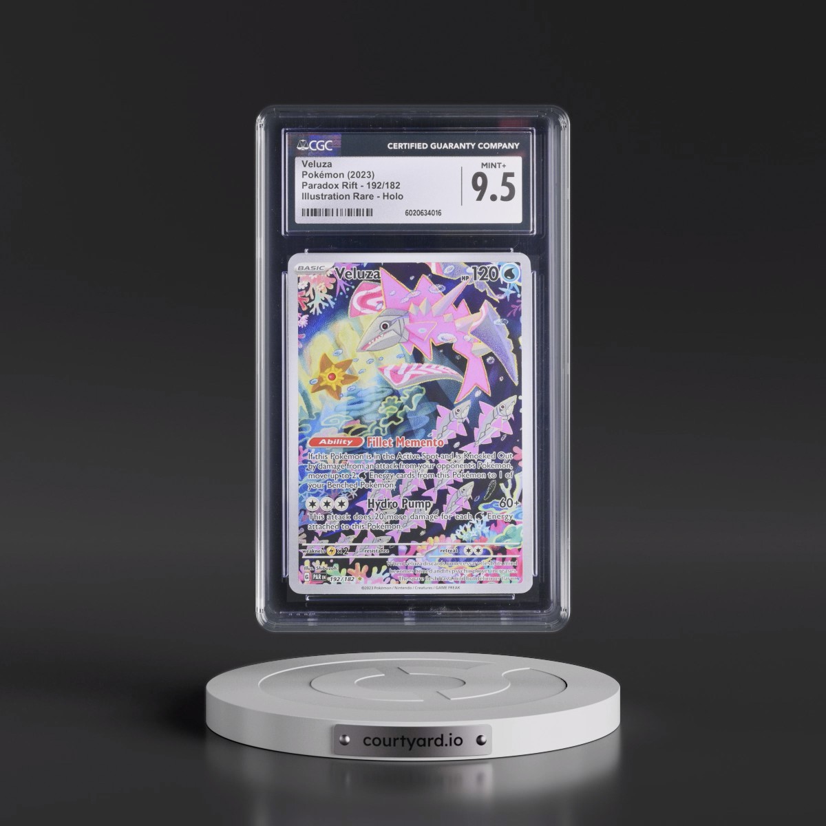 2023 Pokémon Par EN-Paradox Rift #192 Veluza - Illustration Rare (CGC 9.5 MINT+)