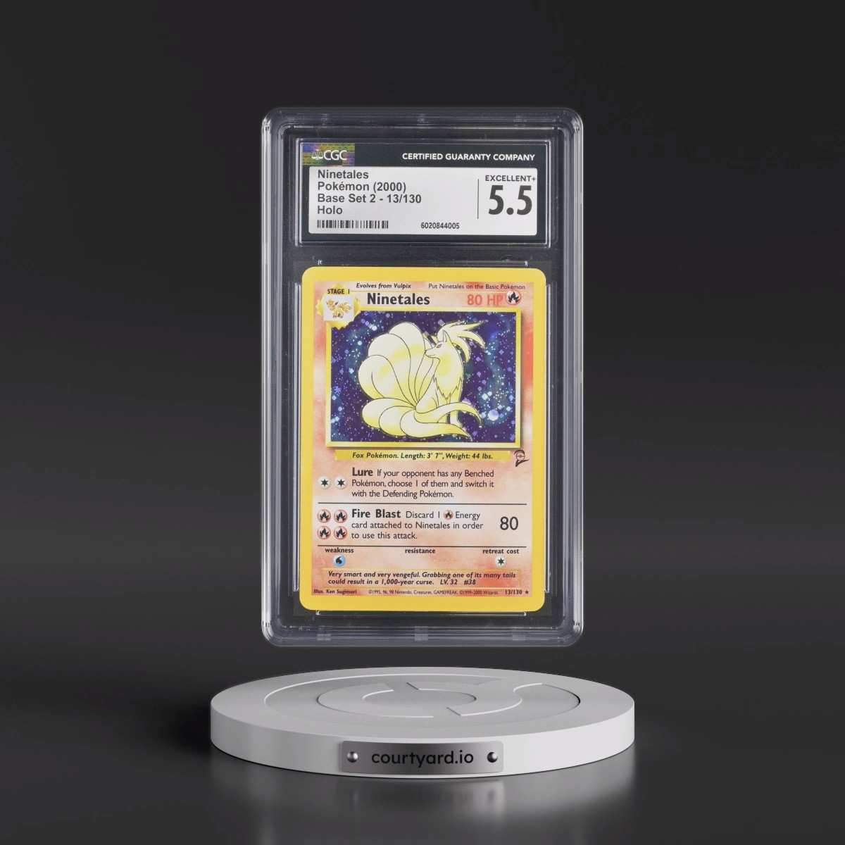 2000 Base Set 2 #13/130 Ninetales - Holo (CGC 5.5 EX+)