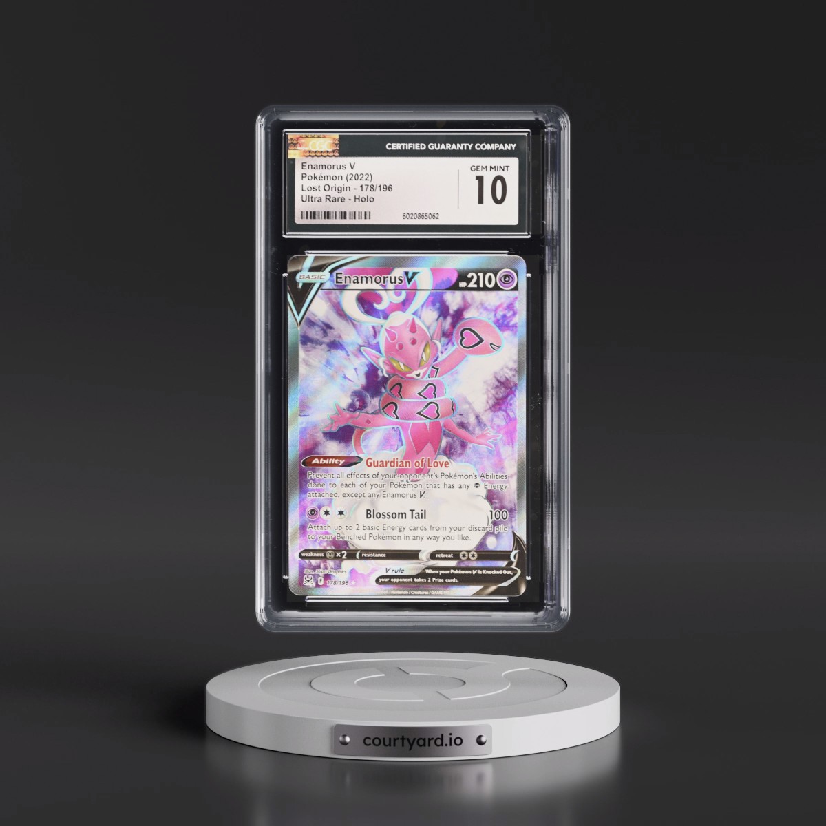 2022 Lost Origin #178/196 Enamorus V - Ultra Rare Holo (CGC 10 GEM MINT)